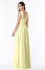 ColsBM Marie Wax Yellow Plain A-line Jewel Sleeveless Chiffon Bridesmaid Dresses
