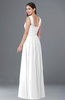 ColsBM Marie White Plain A-line Jewel Sleeveless Chiffon Bridesmaid Dresses