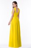 ColsBM Marie Yellow Plain A-line Jewel Sleeveless Chiffon Bridesmaid Dresses