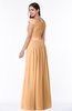 ColsBM Wendy Apricot Classic A-line Off-the-Shoulder Sleeveless Zip up Floor Length Plus Size Bridesmaid Dresses
