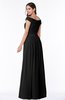 ColsBM Wendy Black Classic A-line Off-the-Shoulder Sleeveless Zip up Floor Length Plus Size Bridesmaid Dresses