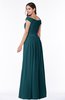 ColsBM Wendy Blue Green Classic A-line Off-the-Shoulder Sleeveless Zip up Floor Length Plus Size Bridesmaid Dresses