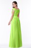 ColsBM Wendy Bright Green Classic A-line Off-the-Shoulder Sleeveless Zip up Floor Length Plus Size Bridesmaid Dresses