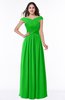 ColsBM Wendy Classic Green Classic A-line Off-the-Shoulder Sleeveless Zip up Floor Length Plus Size Bridesmaid Dresses