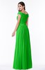 ColsBM Wendy Classic Green Classic A-line Off-the-Shoulder Sleeveless Zip up Floor Length Plus Size Bridesmaid Dresses