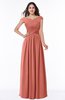 ColsBM Wendy Crabapple Classic A-line Off-the-Shoulder Sleeveless Zip up Floor Length Plus Size Bridesmaid Dresses