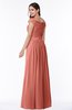 ColsBM Wendy Crabapple Classic A-line Off-the-Shoulder Sleeveless Zip up Floor Length Plus Size Bridesmaid Dresses