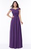 ColsBM Wendy Dark Purple Classic A-line Off-the-Shoulder Sleeveless Zip up Floor Length Plus Size Bridesmaid Dresses