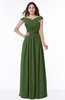 ColsBM Wendy Garden Green Classic A-line Off-the-Shoulder Sleeveless Zip up Floor Length Plus Size Bridesmaid Dresses