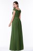 ColsBM Wendy Garden Green Classic A-line Off-the-Shoulder Sleeveless Zip up Floor Length Plus Size Bridesmaid Dresses