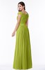 ColsBM Wendy Green Oasis Classic A-line Off-the-Shoulder Sleeveless Zip up Floor Length Plus Size Bridesmaid Dresses