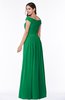 ColsBM Wendy Green Classic A-line Off-the-Shoulder Sleeveless Zip up Floor Length Plus Size Bridesmaid Dresses