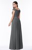 ColsBM Wendy Grey Classic A-line Off-the-Shoulder Sleeveless Zip up Floor Length Plus Size Bridesmaid Dresses