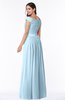 ColsBM Wendy Ice Blue Classic A-line Off-the-Shoulder Sleeveless Zip up Floor Length Plus Size Bridesmaid Dresses