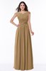 ColsBM Wendy Indian Tan Classic A-line Off-the-Shoulder Sleeveless Zip up Floor Length Plus Size Bridesmaid Dresses