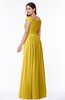 ColsBM Wendy Lemon Curry Classic A-line Off-the-Shoulder Sleeveless Zip up Floor Length Plus Size Bridesmaid Dresses