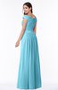 ColsBM Wendy Light Blue Classic A-line Off-the-Shoulder Sleeveless Zip up Floor Length Plus Size Bridesmaid Dresses