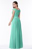 ColsBM Wendy Mint Green Classic A-line Off-the-Shoulder Sleeveless Zip up Floor Length Plus Size Bridesmaid Dresses