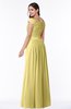ColsBM Wendy Misted Yellow Classic A-line Off-the-Shoulder Sleeveless Zip up Floor Length Plus Size Bridesmaid Dresses