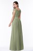 ColsBM Wendy Moss Green Classic A-line Off-the-Shoulder Sleeveless Zip up Floor Length Plus Size Bridesmaid Dresses