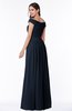 ColsBM Wendy Navy Blue Classic A-line Off-the-Shoulder Sleeveless Zip up Floor Length Plus Size Bridesmaid Dresses