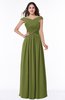 ColsBM Wendy Olive Green Classic A-line Off-the-Shoulder Sleeveless Zip up Floor Length Plus Size Bridesmaid Dresses