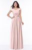 ColsBM Wendy Pastel Pink Classic A-line Off-the-Shoulder Sleeveless Zip up Floor Length Plus Size Bridesmaid Dresses