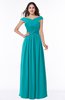 ColsBM Wendy Peacock Blue Classic A-line Off-the-Shoulder Sleeveless Zip up Floor Length Plus Size Bridesmaid Dresses