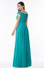 ColsBM Wendy Peacock Blue Classic A-line Off-the-Shoulder Sleeveless Zip up Floor Length Plus Size Bridesmaid Dresses
