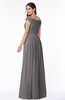 ColsBM Wendy Ridge Grey Classic A-line Off-the-Shoulder Sleeveless Zip up Floor Length Plus Size Bridesmaid Dresses