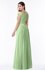 ColsBM Wendy Sage Green Classic A-line Off-the-Shoulder Sleeveless Zip up Floor Length Plus Size Bridesmaid Dresses
