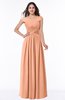 ColsBM Wendy Salmon Classic A-line Off-the-Shoulder Sleeveless Zip up Floor Length Plus Size Bridesmaid Dresses