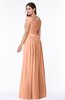ColsBM Wendy Salmon Classic A-line Off-the-Shoulder Sleeveless Zip up Floor Length Plus Size Bridesmaid Dresses