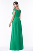 ColsBM Wendy Sea Green Classic A-line Off-the-Shoulder Sleeveless Zip up Floor Length Plus Size Bridesmaid Dresses