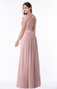 ColsBM Wendy Silver Pink Classic A-line Off-the-Shoulder Sleeveless Zip up Floor Length Plus Size Bridesmaid Dresses