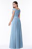 ColsBM Wendy Sky Blue Classic A-line Off-the-Shoulder Sleeveless Zip up Floor Length Plus Size Bridesmaid Dresses