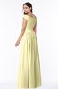ColsBM Wendy Soft Yellow Classic A-line Off-the-Shoulder Sleeveless Zip up Floor Length Plus Size Bridesmaid Dresses
