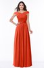 ColsBM Wendy Tangerine Tango Classic A-line Off-the-Shoulder Sleeveless Zip up Floor Length Plus Size Bridesmaid Dresses