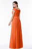 ColsBM Wendy Tangerine Classic A-line Off-the-Shoulder Sleeveless Zip up Floor Length Plus Size Bridesmaid Dresses