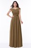 ColsBM Wendy Truffle Classic A-line Off-the-Shoulder Sleeveless Zip up Floor Length Plus Size Bridesmaid Dresses