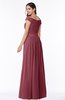 ColsBM Wendy Wine Classic A-line Off-the-Shoulder Sleeveless Zip up Floor Length Plus Size Bridesmaid Dresses