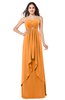 ColsBM Nathalie Orange Sexy A-line Sweetheart Sleeveless Floor Length Rhinestone Plus Size Bridesmaid Dresses