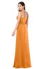 ColsBM Nathalie Orange Sexy A-line Sweetheart Sleeveless Floor Length Rhinestone Plus Size Bridesmaid Dresses