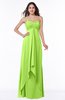ColsBM Azalea Bright Green Sexy A-line Spaghetti Zipper Pleated Plus Size Bridesmaid Dresses