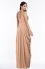 ColsBM Wren Almost Apricot Informal Sleeveless Half Backless Chiffon Floor Length Plus Size Bridesmaid Dresses