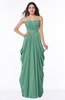 ColsBM Wren Beryl Green Informal Sleeveless Half Backless Chiffon Floor Length Plus Size Bridesmaid Dresses
