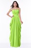 ColsBM Wren Bright Green Informal Sleeveless Half Backless Chiffon Floor Length Plus Size Bridesmaid Dresses