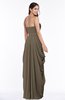 ColsBM Wren Carafe Brown Informal Sleeveless Half Backless Chiffon Floor Length Plus Size Bridesmaid Dresses