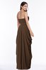 ColsBM Wren Chocolate Brown Informal Sleeveless Half Backless Chiffon Floor Length Plus Size Bridesmaid Dresses