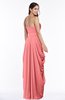 ColsBM Wren Coral Informal Sleeveless Half Backless Chiffon Floor Length Plus Size Bridesmaid Dresses